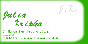 julia kripko business card