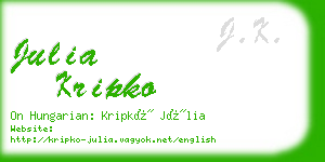 julia kripko business card